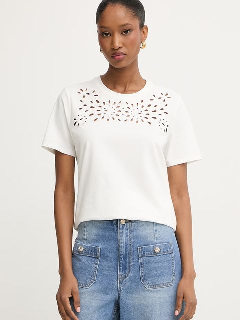 Morgan T-shirt damski bawełniany z elastanem - zdjęcie produktu nr 2