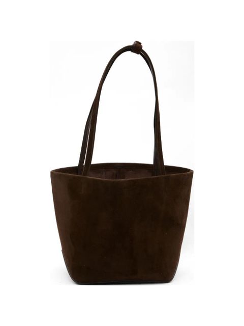 The Row geometric suede leather tote - Brown - zdjęcie produktu nr 1