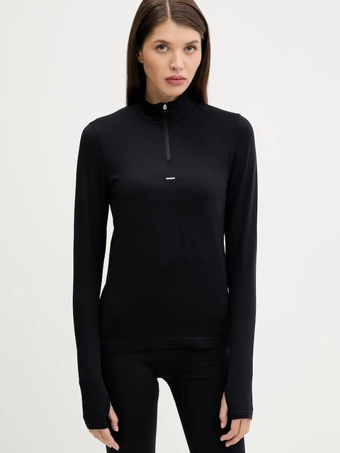Pangaia longsleeve Plant-Stretch Zipped Long Sleeve Top damski kolor czarny 10002426 - zdjęcie produktu nr 1