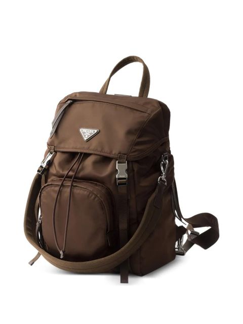 Prada logo-detail backpack - Brown