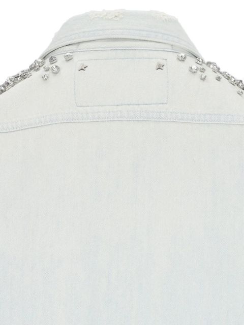 Golden Goose crystal-embellished shirt - Blue