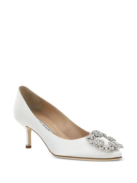 Manolo Blahnik 50mm Hangisi pumps - White - zdjęcie produktu nr 2