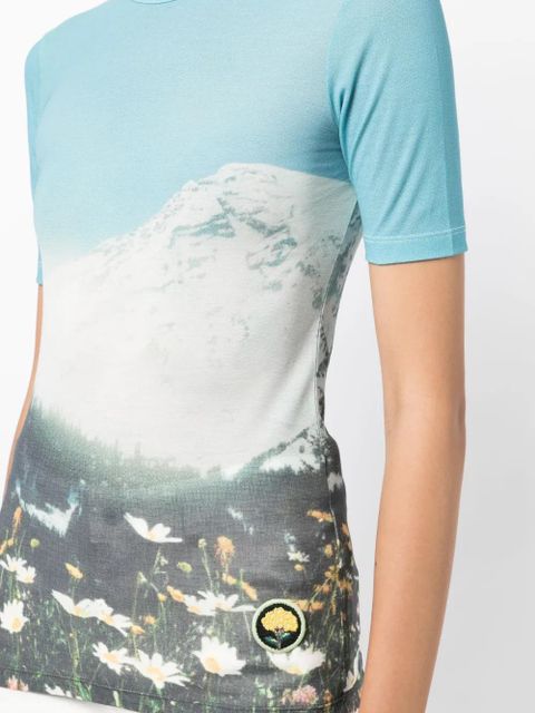 Jil Sander graphic-print cotton T-shirt - Blue