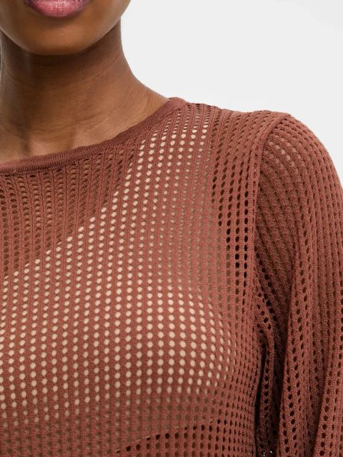 Answear Lab sukienka plażowa kolor brązowy