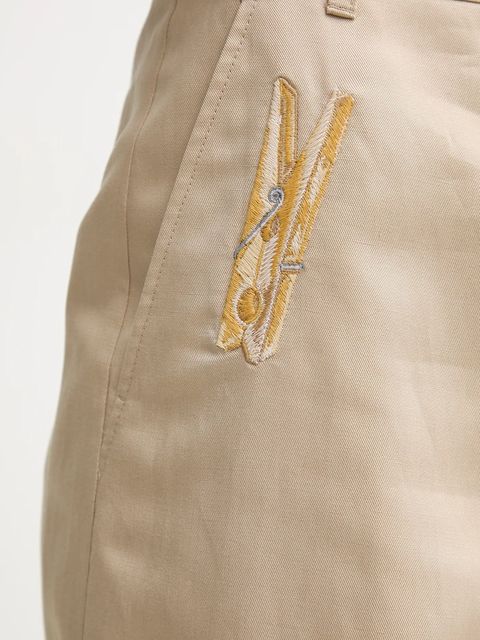 Moschino Jeans szorty z domieszką lnu