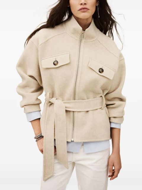 Ba&Sh Lerica belted zipper-fastening jacket - Neutrals