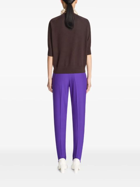 DRIES VAN NOTEN stirrup-detail pants - Purple