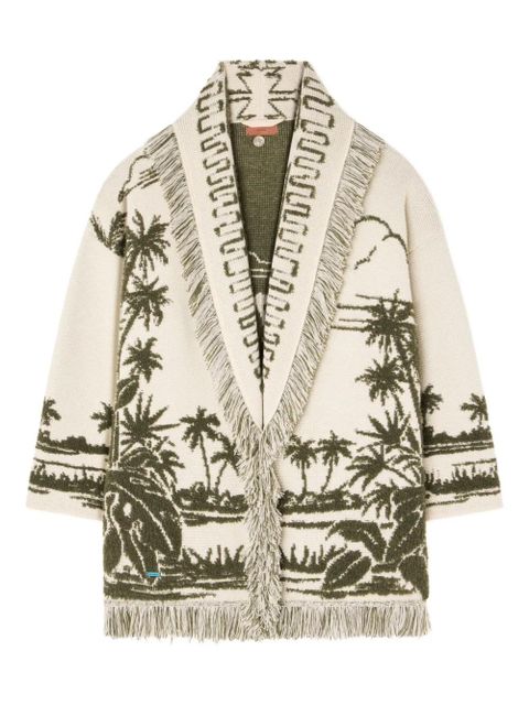 Alanui palm-tree fringe cardigan - Neutrals - zdjęcie produktu nr 1