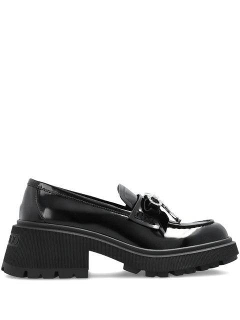Jimmy Choo 40mm Azizi bow-detailed Loafer - Black - zdjęcie produktu nr 1