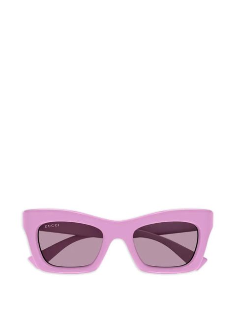 Gucci Eyewear logo-detail square-frame sunglasses - Pink - zdjęcie produktu nr 1