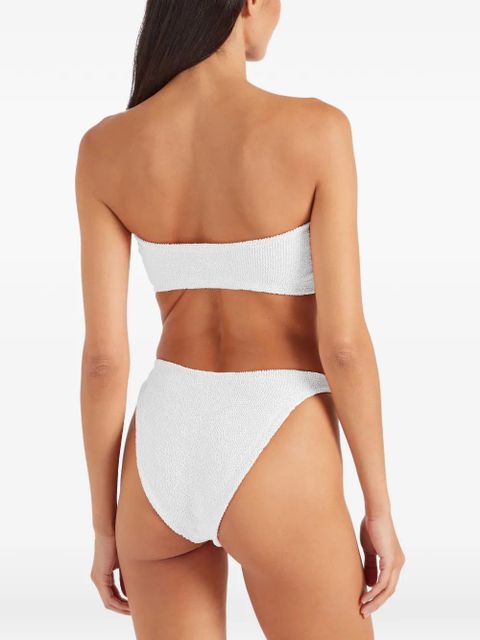 Hunza G Jean crinkle-effect bandeau bikini set - White - zdjęcie produktu nr 2