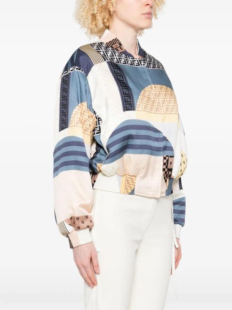 FENDI reversible cropped bomber jacket - Blue - zdjęcie produktu nr 2