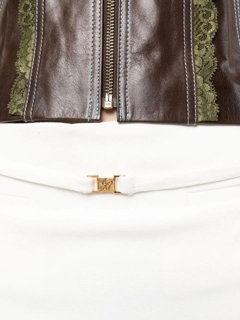 Blumarine buckle-fastening belted skirt - White