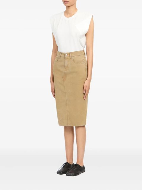 MM6 Maison Margiela seam midi skirt - Neutrals