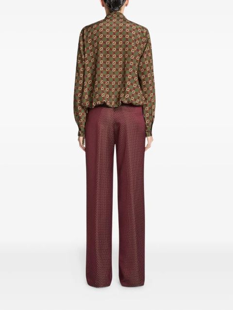 DRIES VAN NOTEN printed wrap shirt - Green