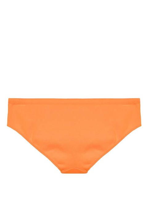 Miu Miu embroidered-logo bikini bottoms - Orange