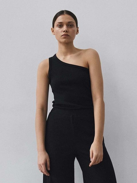 MUUV. top z domieszką wełny SUIS kolor czarny cold shoulder - zdjęcie produktu nr 1