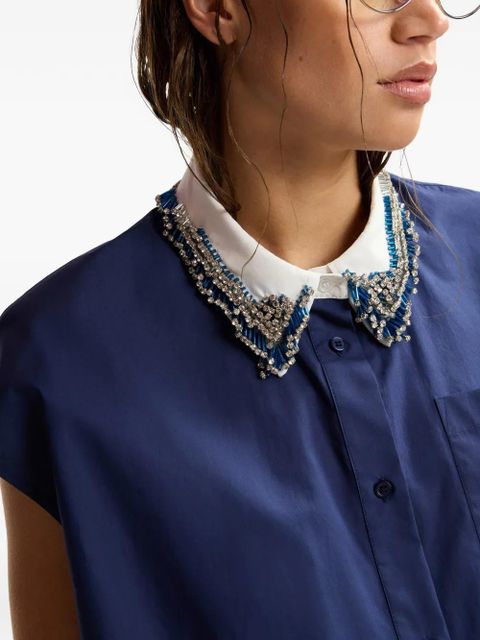 Essentiel Antwerp bead-embellished shirt - Blue