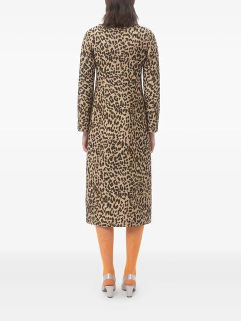 Valentino Garavani leopard-print belted coat - Neutrals