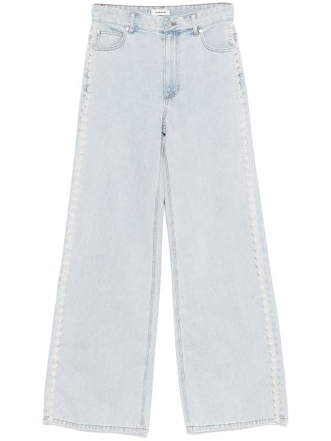 SANDRO pearl-detail jeans - Blue