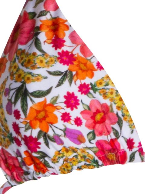 FARM Rio Banana Flowers bikini top - White