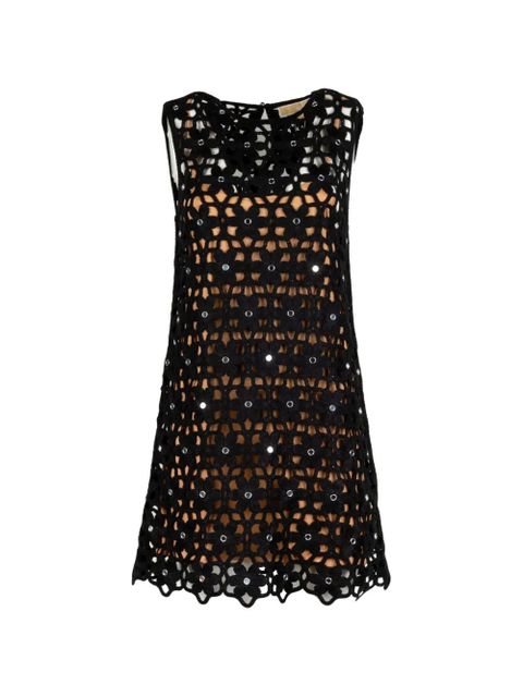 Michael Kors floral-appliqué mini dress - Black - zdjęcie produktu nr 1
