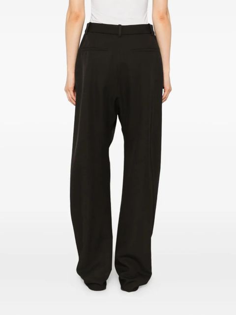 LEMAIRE pleated straight-leg trousers - Brown