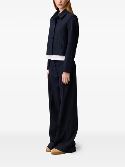 Claudie Pierlot button pinstripe jacket - Blue