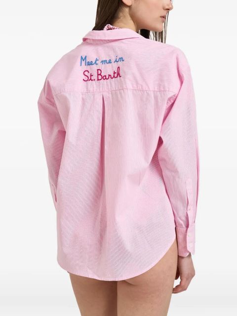 MC2 Saint Barth stripe-pattern shirt - Pink