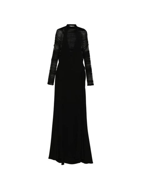 Christopher Esber ruched long-sleeve midi dress - Black - zdjęcie produktu nr 1
