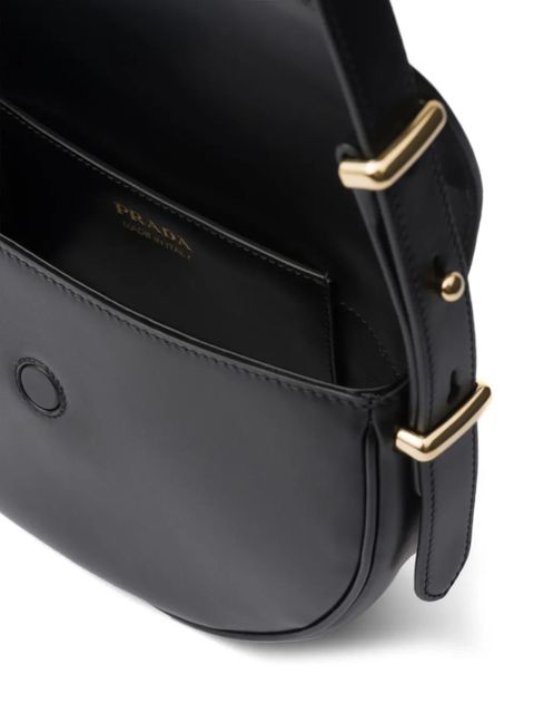 Prada Arqué leather shoulder bag - Black