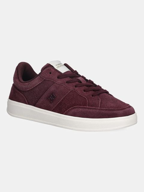 Tommy Hilfiger sneakersy zamszowe TH HERITAGE COURT SNEAKER SUEDE damskie kolor bordowy FW0FW09266 - zdjęcie produktu nr 1