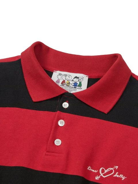 Marge Sherwood x Peanuts striped-pattern polo shirt - Red