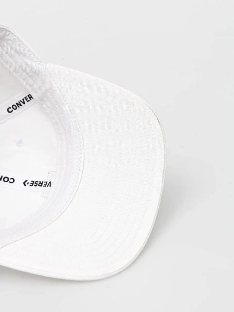 Converse czapka z daszkiem bawełniana kolor beżowy z aplikacją 10027420-A04