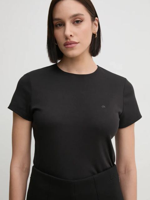Calvin Klein t-shirt bawełniany damski kolor czarny K20K208049