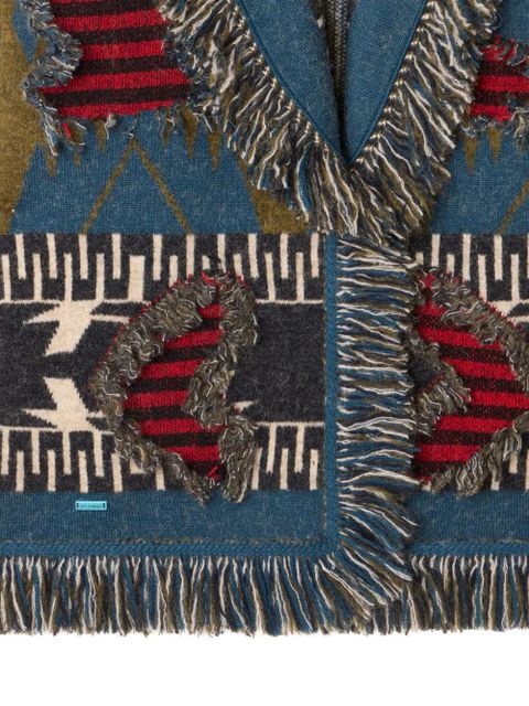 Alanui fringed patterned cardigan - Multicolour