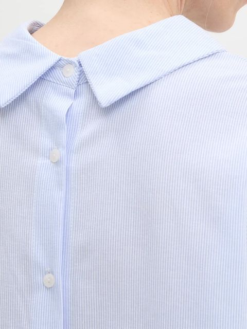 Answear.LAB koszula lniana damska kolor niebieski relaxed z kołnierzykiem klasycznym