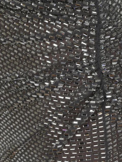 Self-Portrait rhinestone maxi dress - Silver