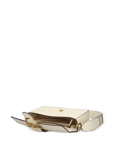 PINKO Love studded leather shoulder bag - Neutrals