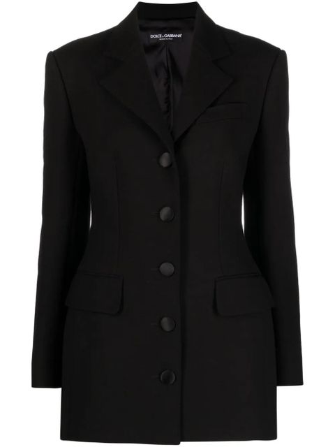 Dolce & Gabbana single-breasted virgin-wool blazer - Black - zdjęcie produktu nr 1