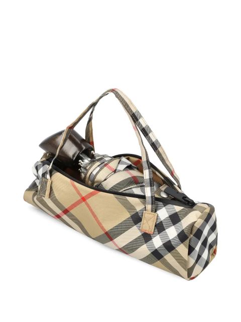 Burberry check print umbrella - Neutrals