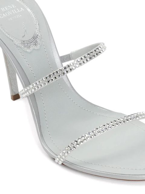 René Caovilla 105mm Cleo satin sandals - Silver - zdjęcie produktu nr 2