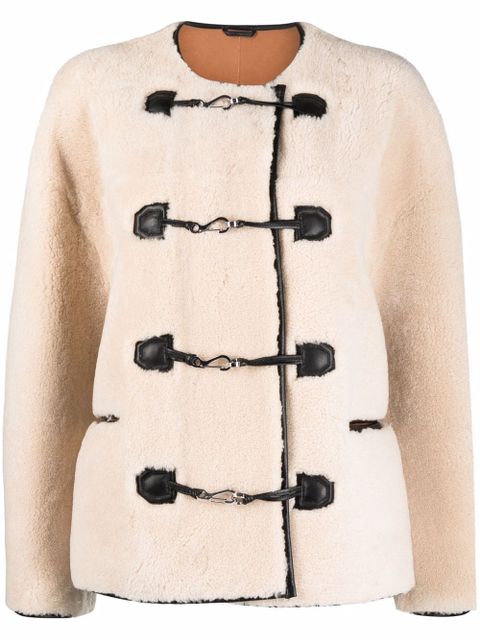 TOTEME Teddy shearling jacket - Neutrals - zdjęcie produktu nr 1