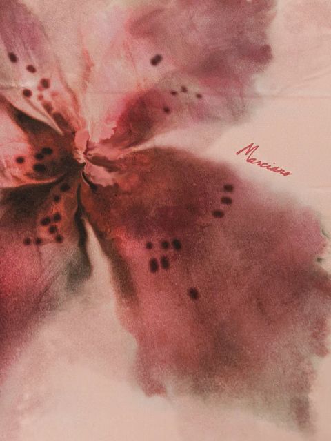 Marciano Guess chusta LEONIE damska kolor różowy wzorzysta 5GGZ00 9418Z