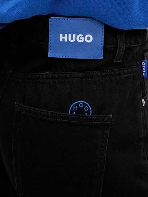 Hugo Blue jeansy damskie high waist 50548982