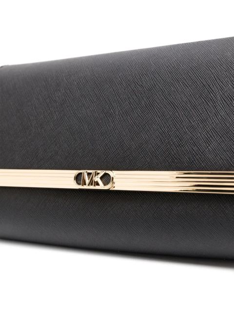 Michael Kors logo-plaque leather crossbody bag - Black