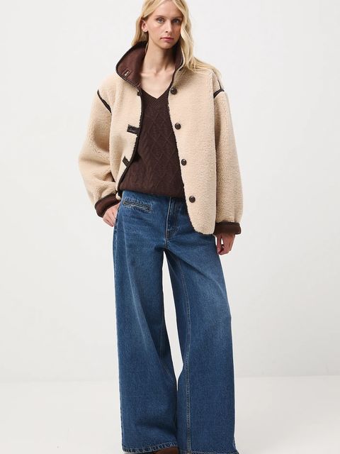 Medicine sweter damski kolor brązowy ciepły