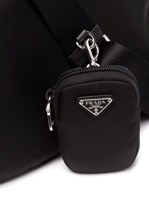 Prada Re-Nylon logo-plaque crossbody bag - Black