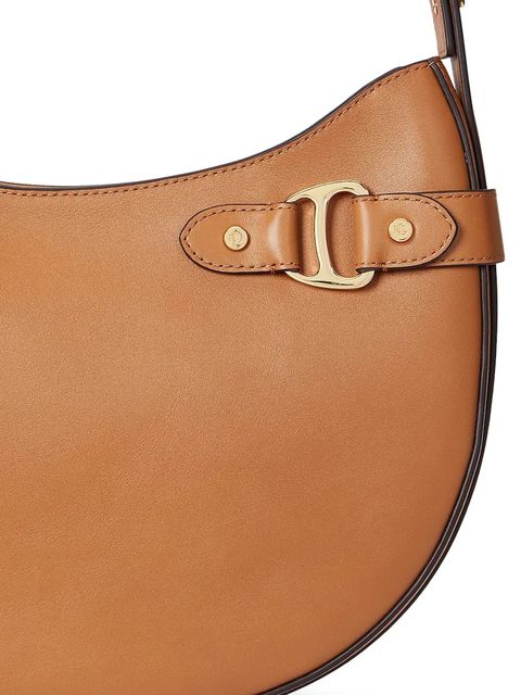 Lauren Ralph Lauren torebka skórzana kolor brązowy 431980156