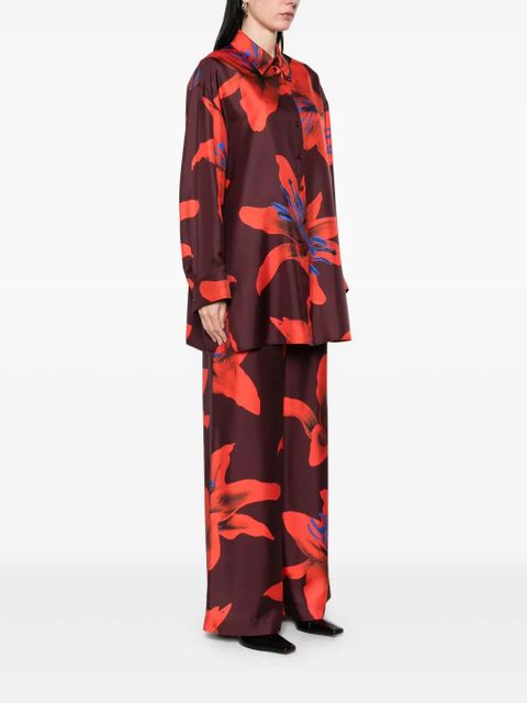 Alexander McQueen floral-print shirt - Red